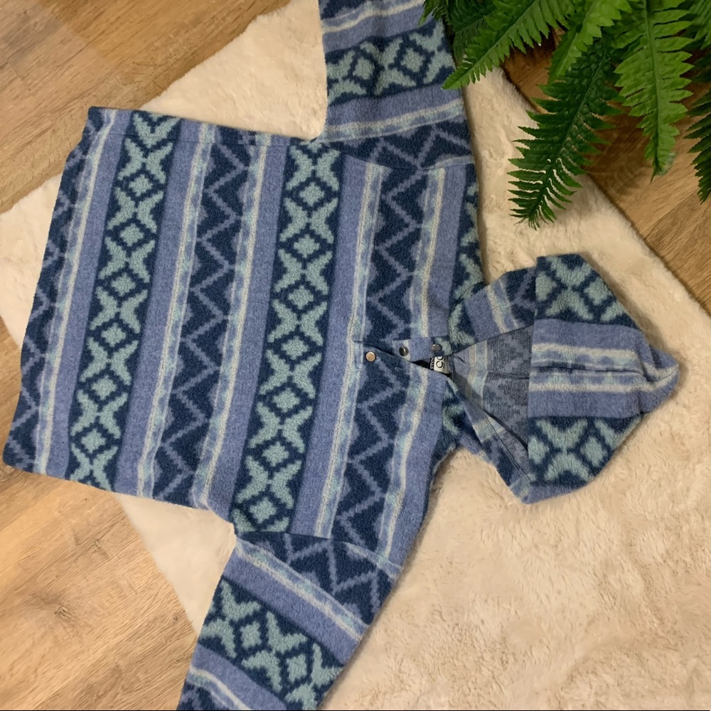 Blue Hooded Pullover